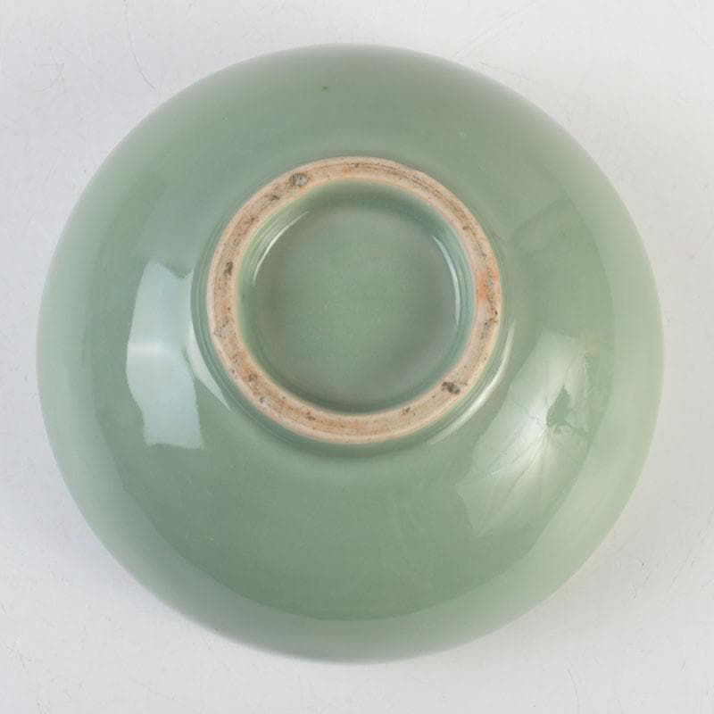 伊万里青磁　鍋島青磁　人形手　鉢　時代箱付　V　9532