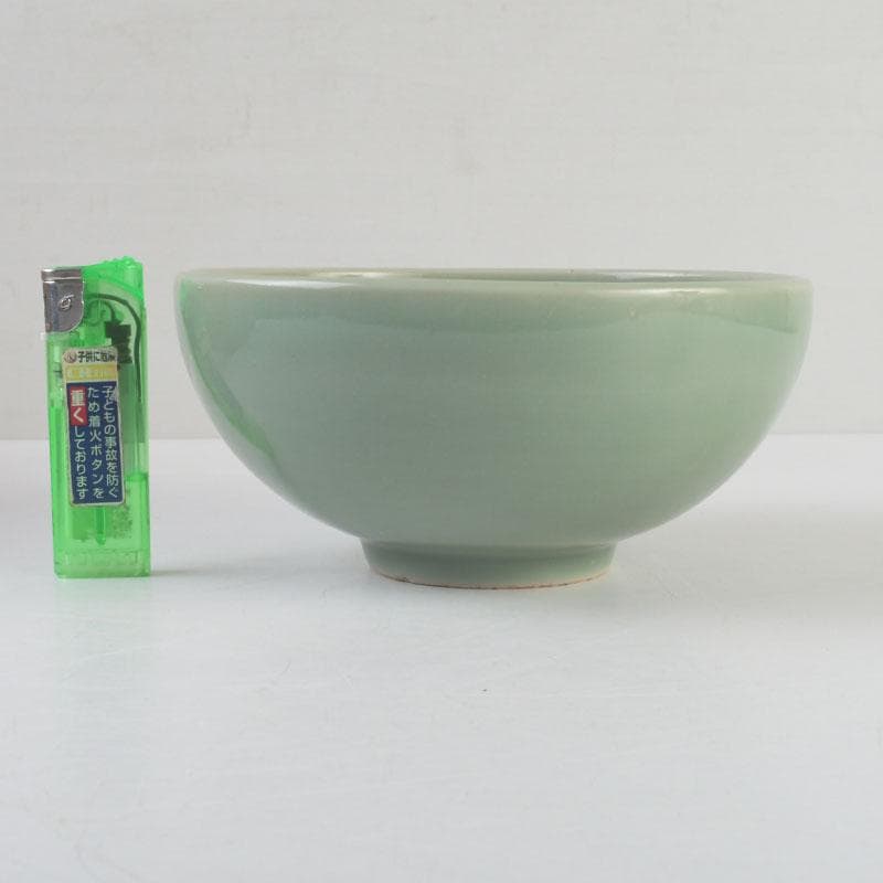 伊万里青磁　鍋島青磁　人形手　鉢　時代箱付　V　9532