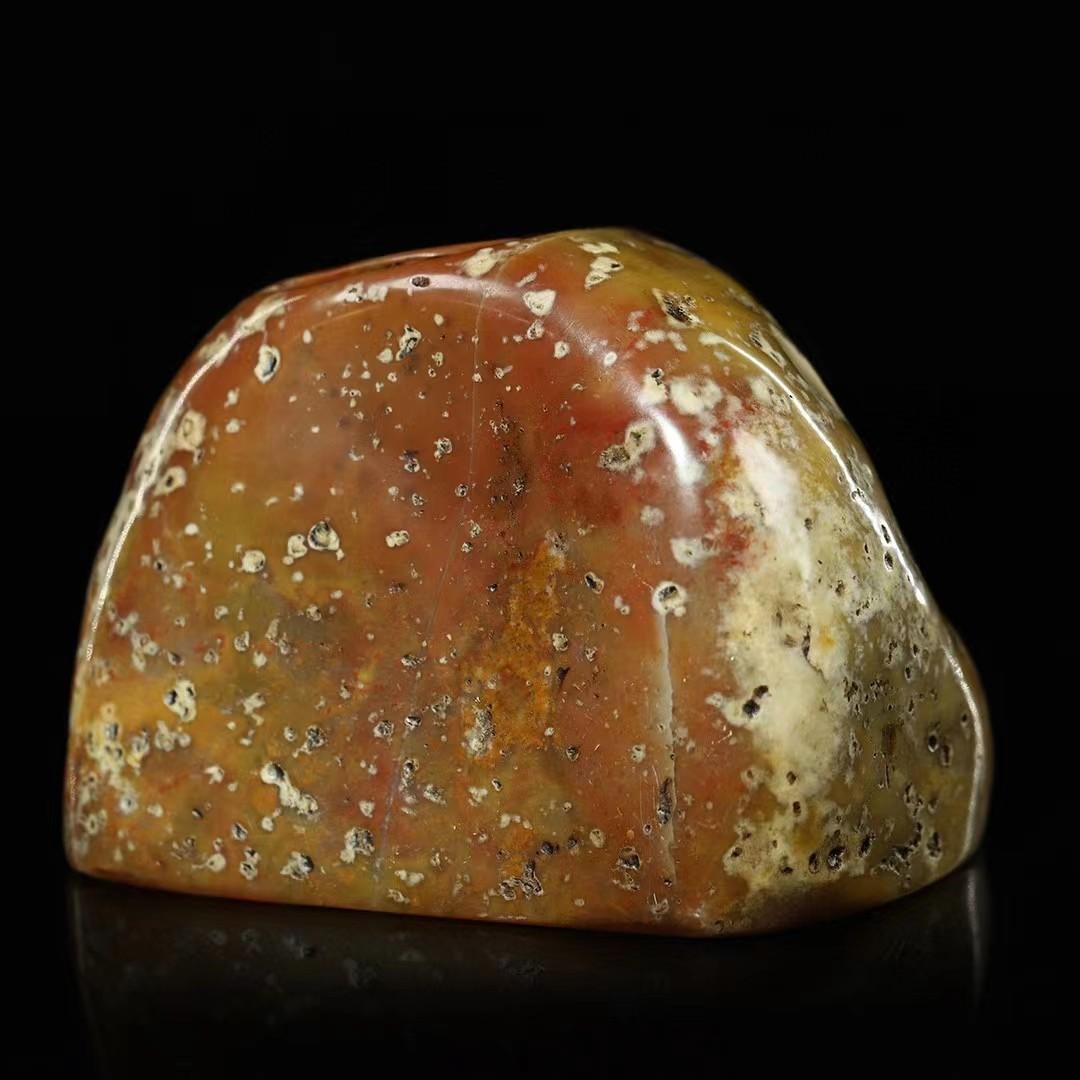 中国古美術・旧蔵人物薄意の印鑑・寿山石原石彫り・印材・書道具・文房置物・風水開運