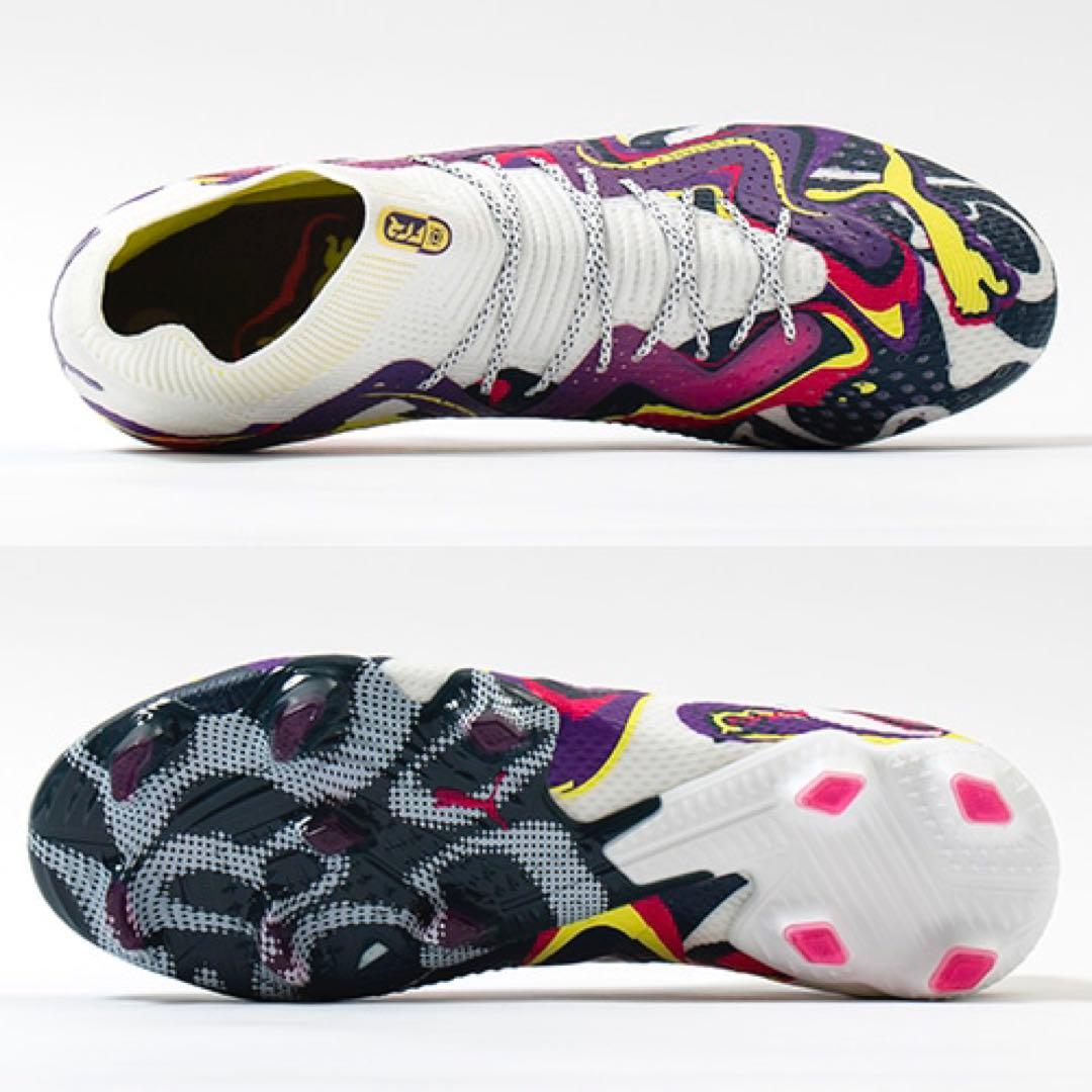 Puma サッカーシューズ FG ホワイト/マルチカラー