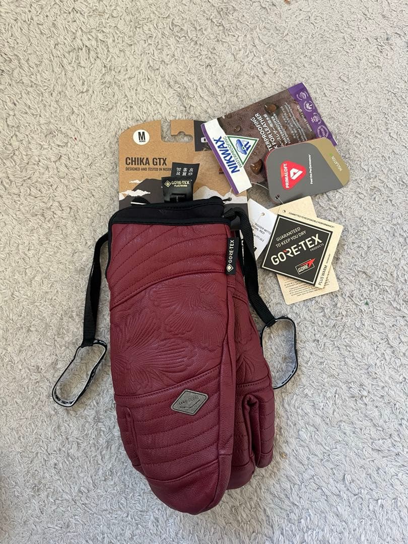 新品！OYUKI CHIKA TRIGGER MITTS M 赤GoreTex