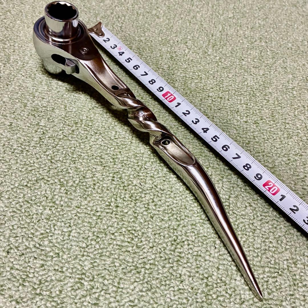 TOPシノツイストラチェットレンチステンレス17/21ツイスト加工シノ先加工磨き