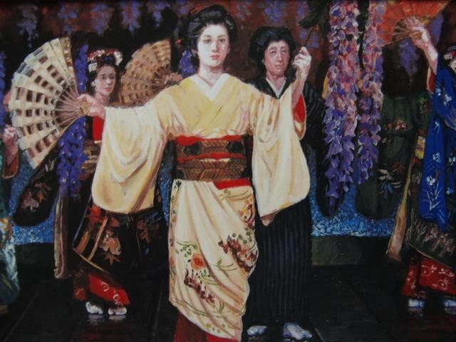 石川善一【藤】希少画集画、状態良好、新品高級額装付