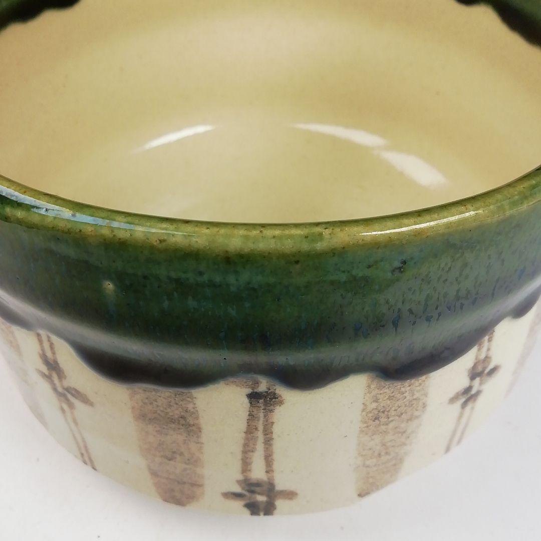 Ｔ８２９　茶碗　『織部茶碗』『秀泉陶苑　沢田秀一 作』　共箱　抹茶碗　茶道具