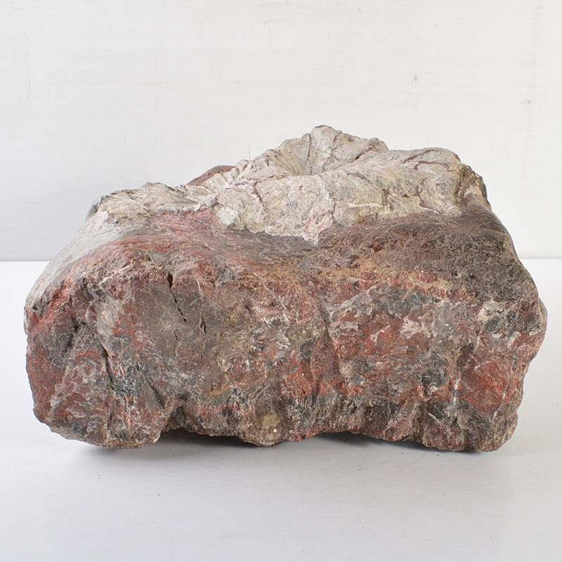 天然石　鑑賞石　菊花石　置物　重さ約24.8kg　唐木台付　F　R6820F