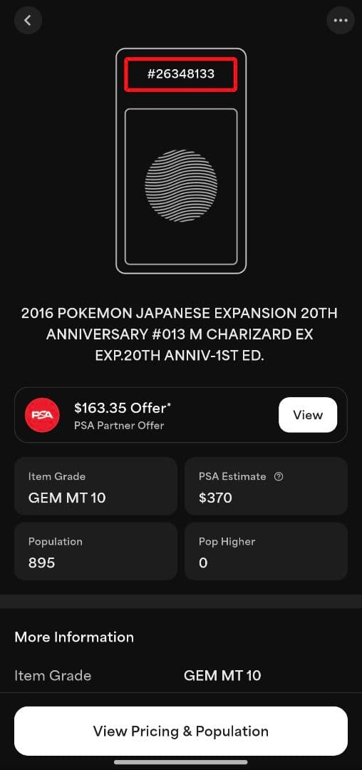 PSA10 MリザードンEX 013/087 RR CP6 CHARIZARD