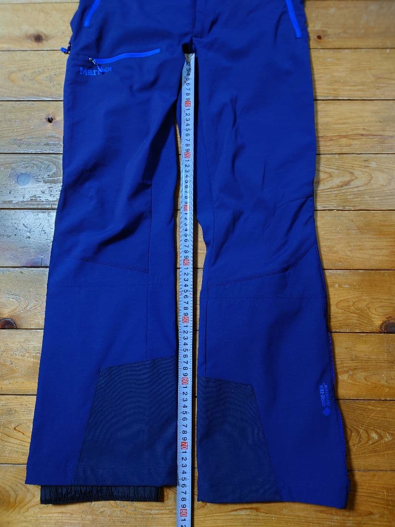 Marmot サスペンダー付きスキーパンツ青