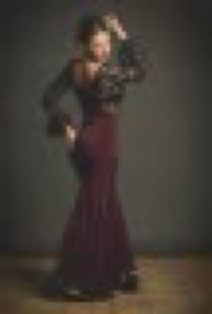 イベリア　フラメンコ　ハイウェストマーメイドスカート