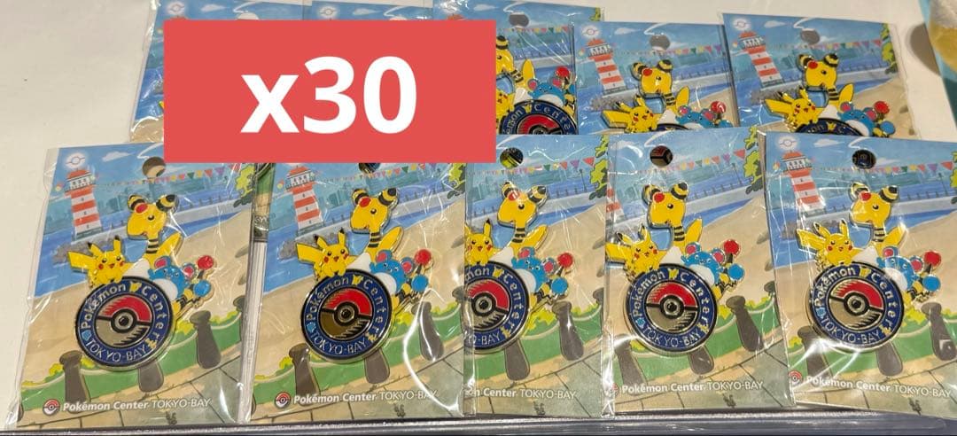 ポケモンセンター トーキョーベイリニューアルオープン記念 限定ピンバッジ 30個