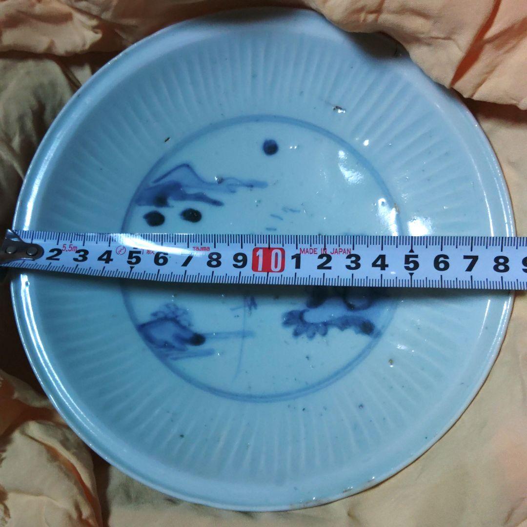 初期伊万里　釣り人物　中皿　太公望