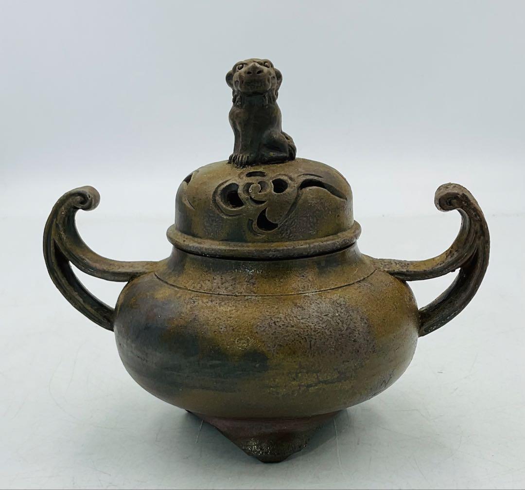 ◉【13】◉昭和初期の作品　木村陶峰　備前焼香炉　共箱　茶道具◉