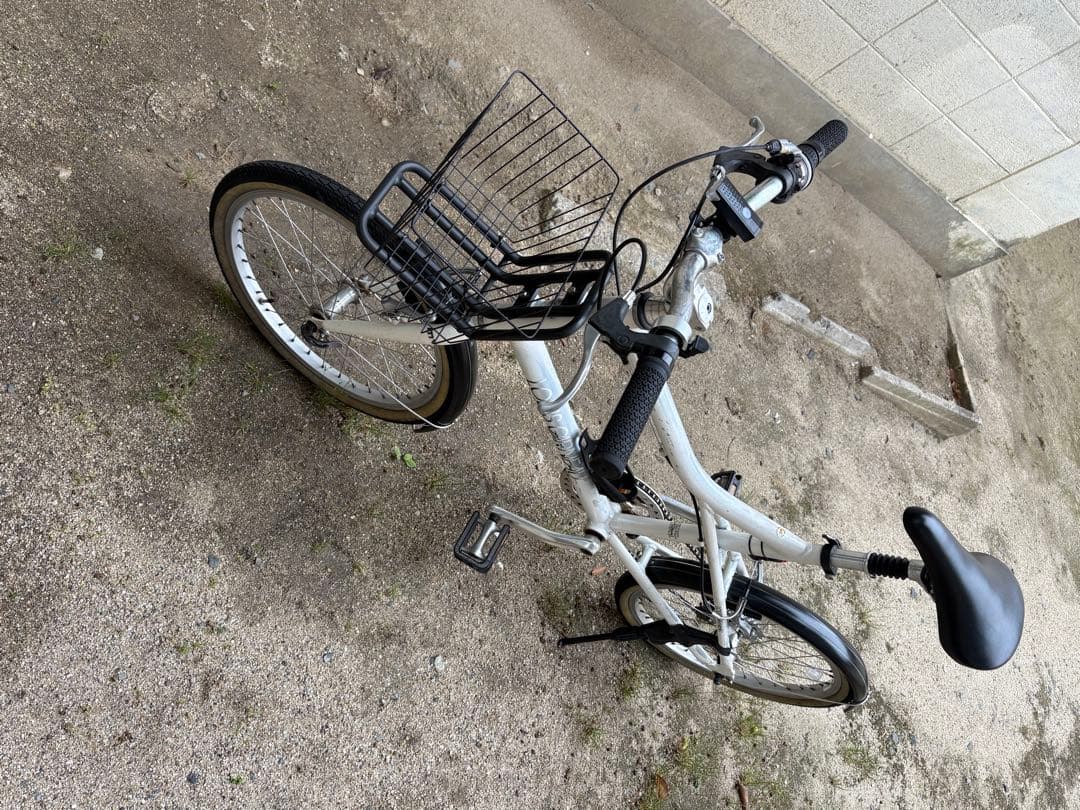 m.k.papaさん専用 ルイガノ(MV-1)ミニベロ　ホワイト 前カゴ付き