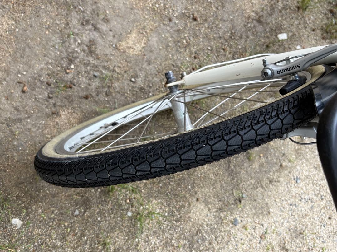 m.k.papaさん専用 ルイガノ(MV-1)ミニベロ　ホワイト 前カゴ付き