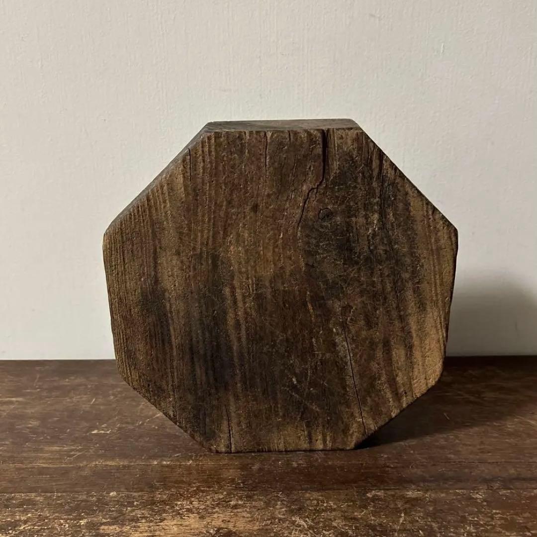 李朝木製灰皿　古民具　韓国古美術　花入　花器　和骨董　アンティーク　古道具