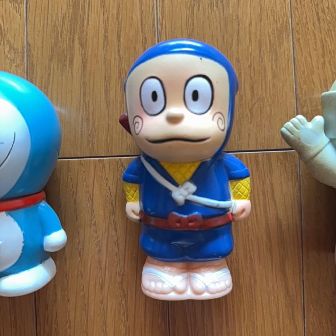 ミラーマン、ドラえもん、忍者ハットリくんのレトロ貯金箱4点セット