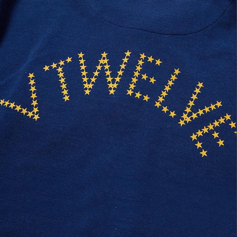 新品 V12 GOLF スマイルワッペン 半袖ポロシャツ ブルー M レディース