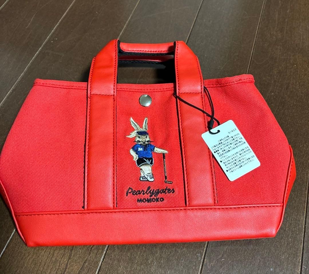 新品 PEARLY GATES GOLFカートバッグ ラビット刺繍　赤色