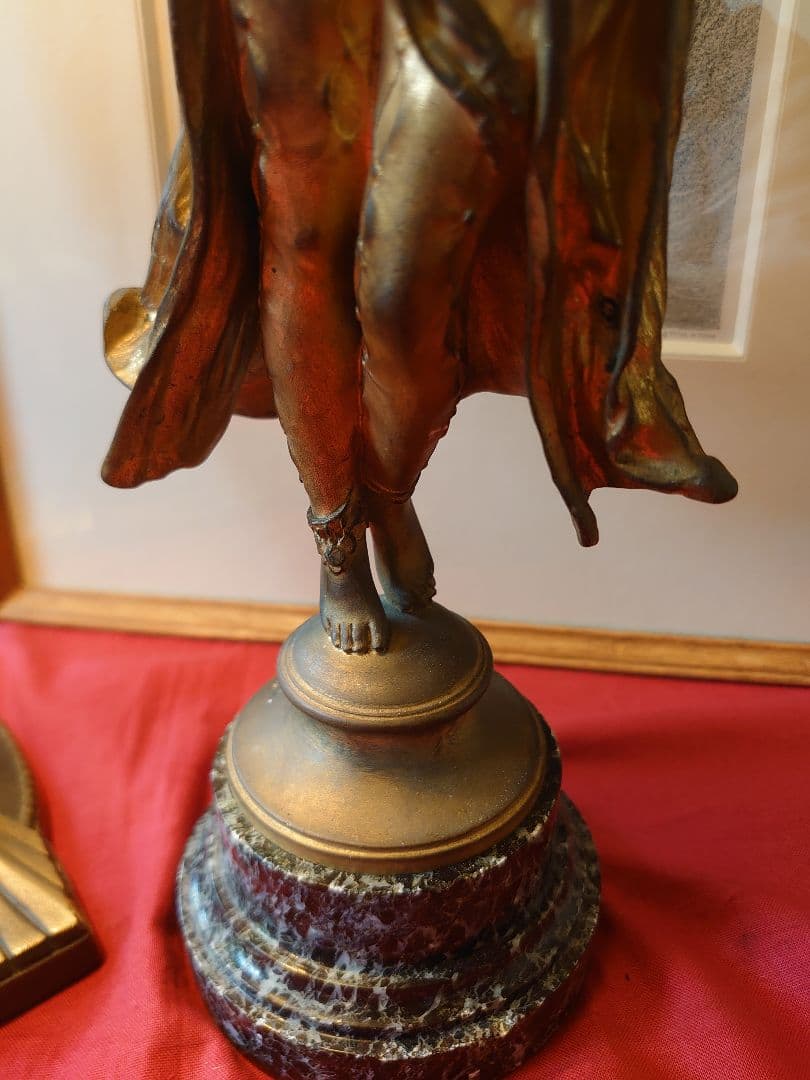 ドイツ19世紀 「Geo.Wagner」フランスアール・デコ　ダンサーブロンズ像