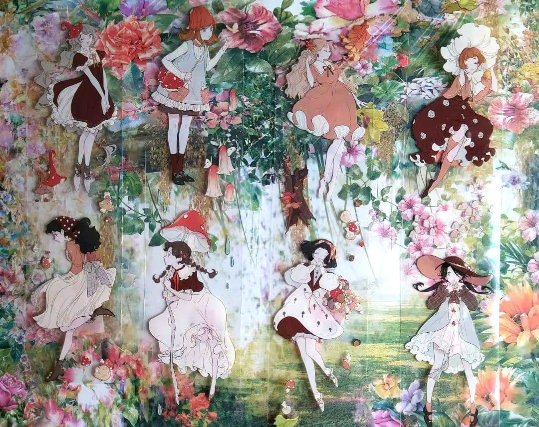 J11＃小菇娘(PET)Komos空物館 切り売り海外人物マステ女の子