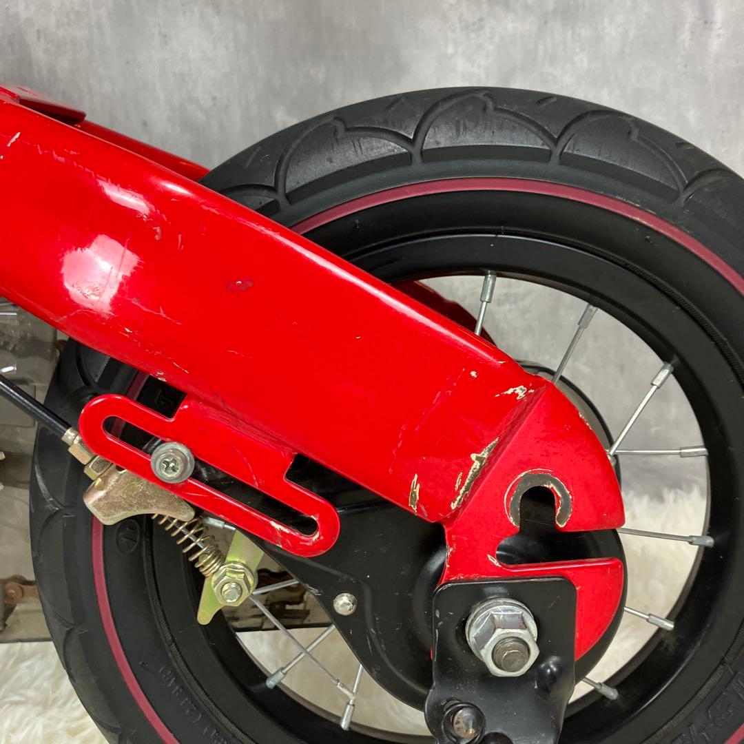 【良品】へんしんバイク　12インチ　赤　スタンド付き
