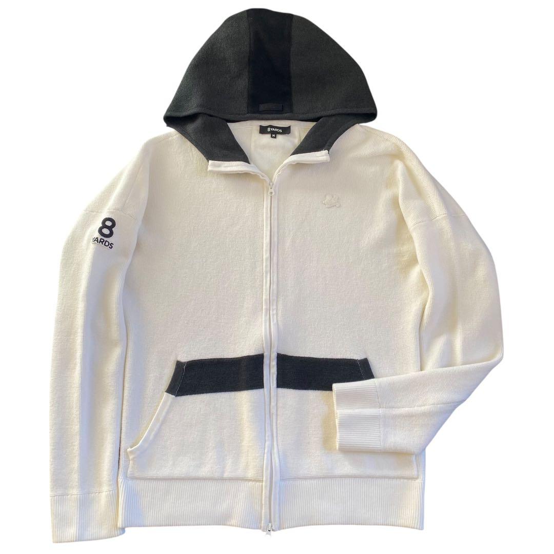 美品　8YARDS ハチヤーズ パーカー ニット ジップ フード ゴルフウェア