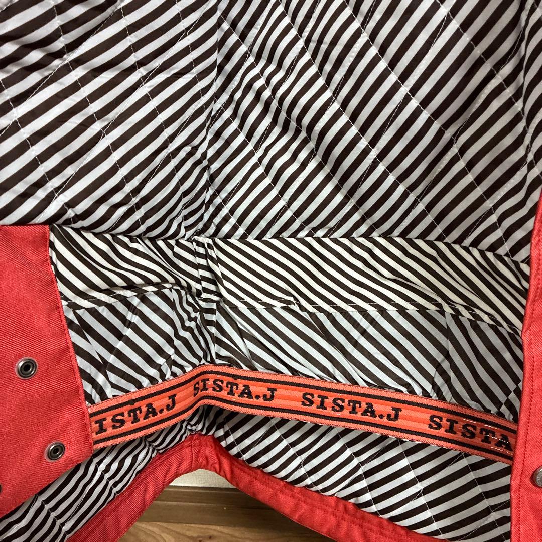 SISTA ESTIVO フード付きレッドスノーボードウェア上下