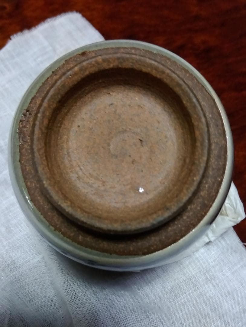 人間国宝 佐々木象堂、染付湯呑み共箱　　　　　(まの山焼/希少品）