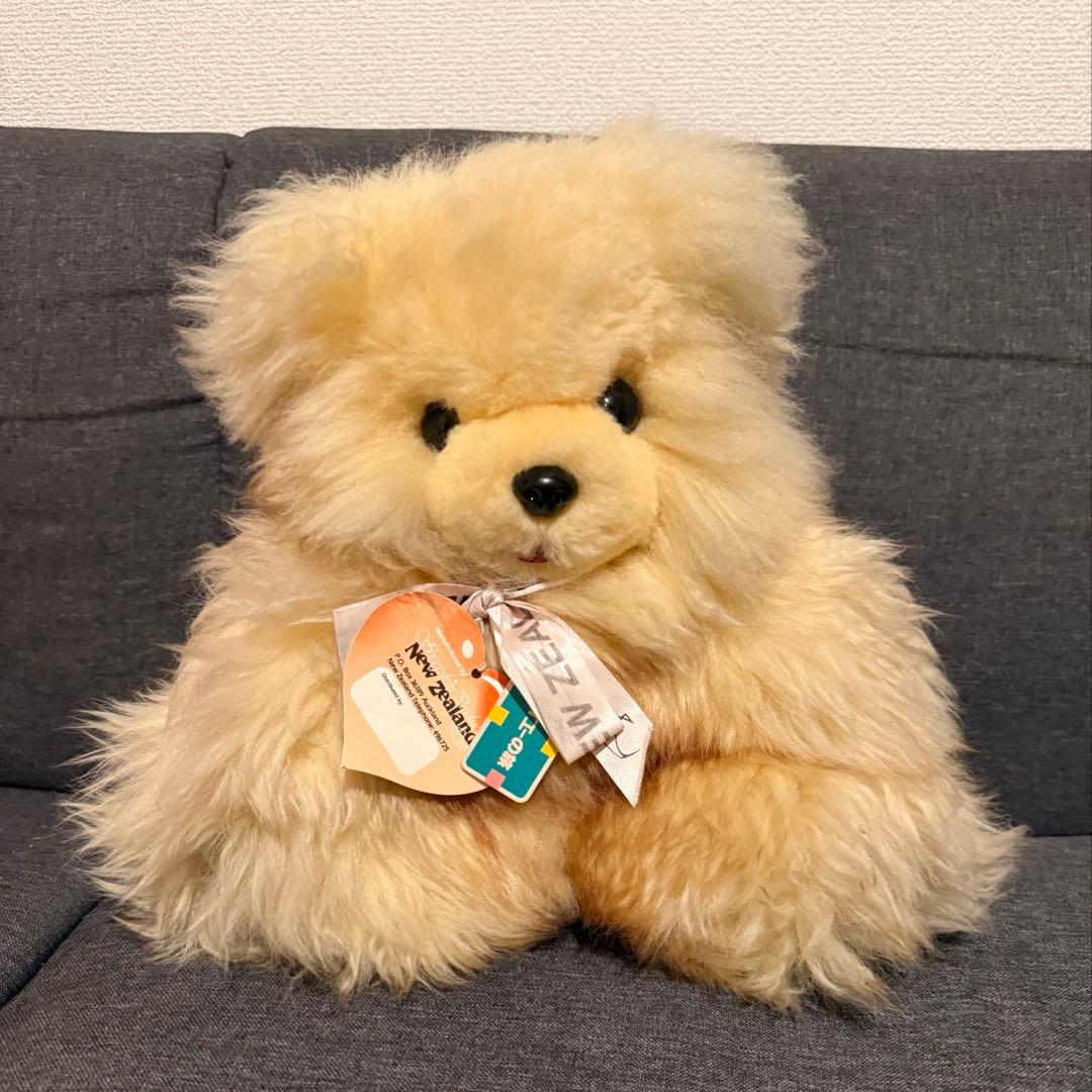 【レトロ】ニュージーランド製 テディベア 犬 ぬいぐるみ アンティーク 当時物