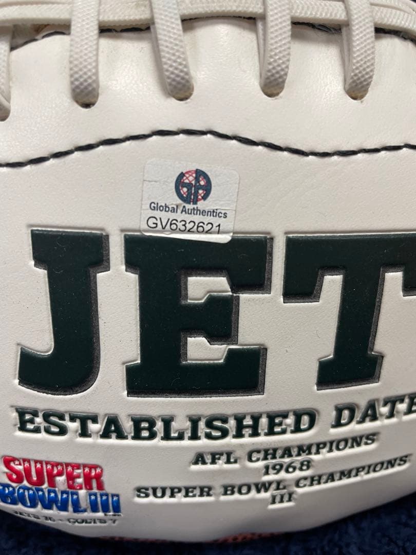 ［値下げしました！］NFL＊N.YJETS公認　マーク サンチェス サインボール