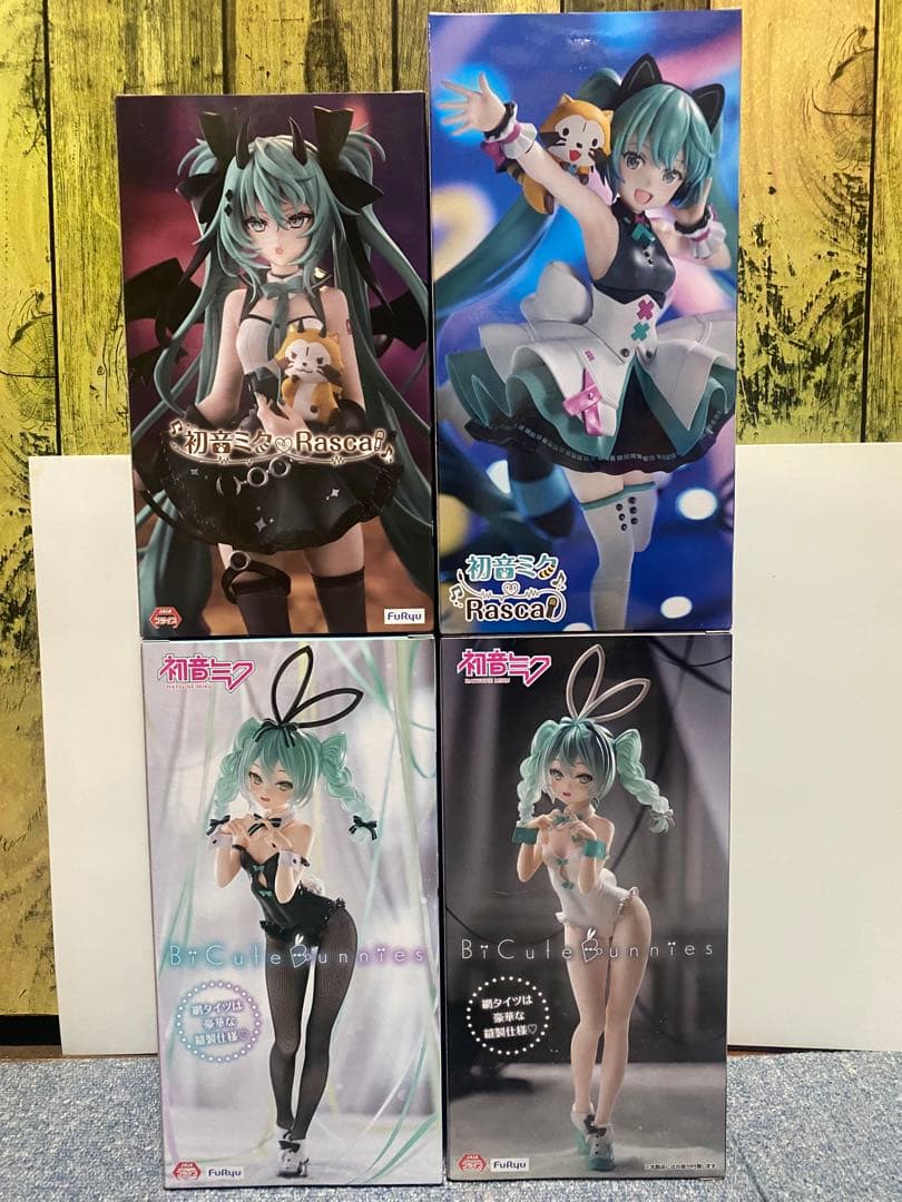 初音ミク ラスカル、バニー フィギュアセット 4点