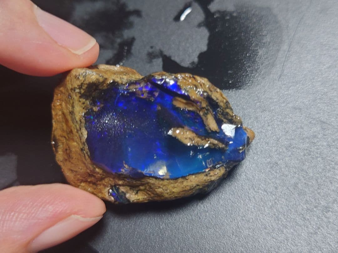 エチオピア　オパール　青　ブルー　73ct 原石　鉱石　標本　ウェロ産