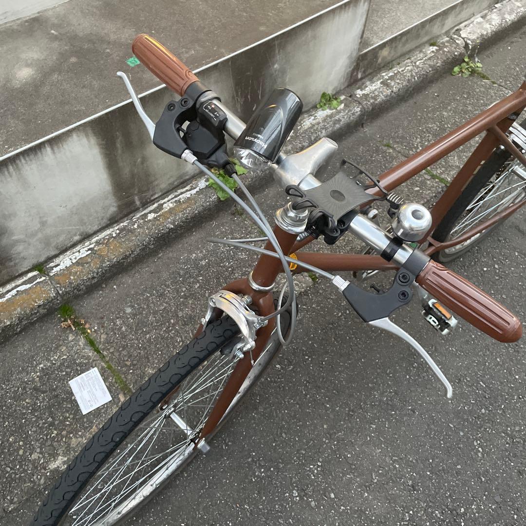 ブラウン クロスバイク スチールフレーム(引き取りのみ)