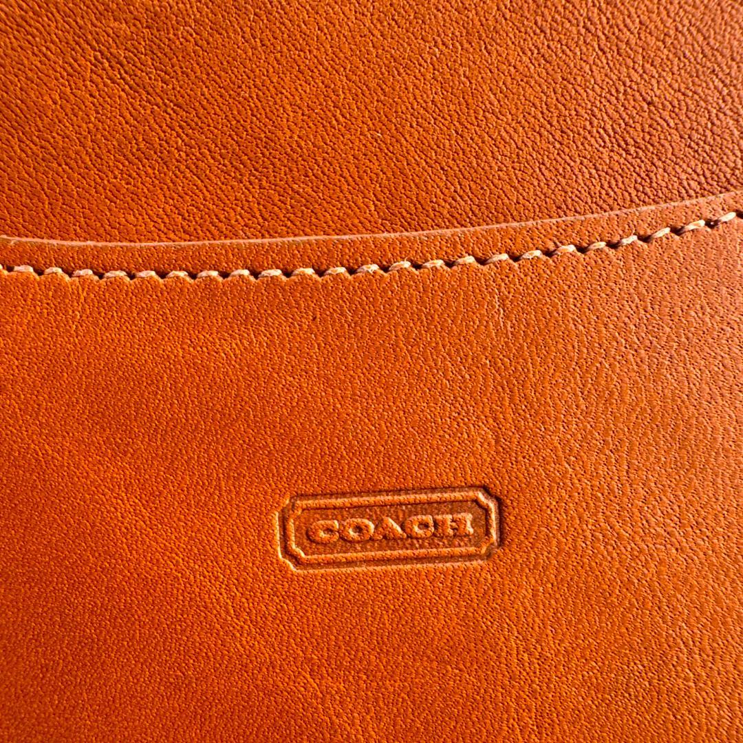 新品未使用、自宅保管COACH A4版　レザー ノートパッドブラウン