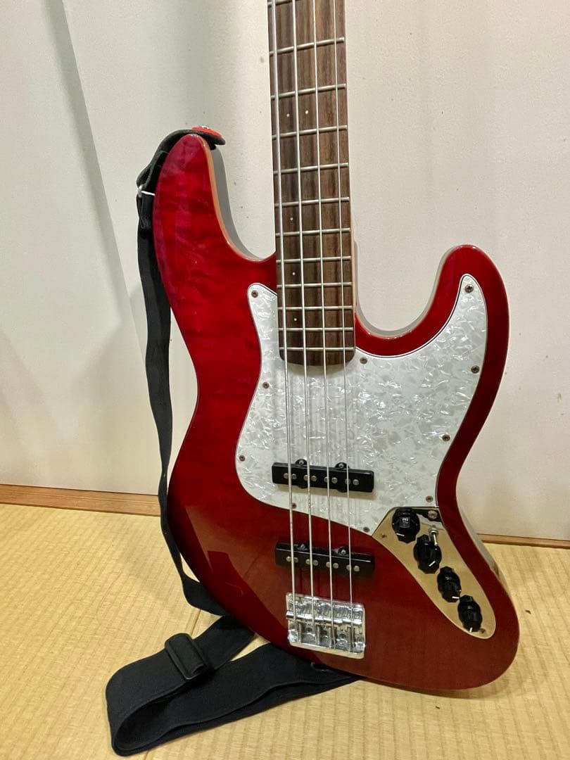 【値下げしました】SELVA エレキベース レッド ギグバッグ付き