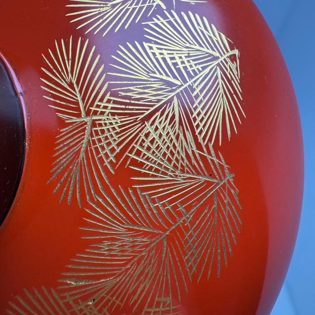 輪島塗 蓋付き椀 沈金 5客セット 漆器 伝統工芸 陶芸 漆器 赤