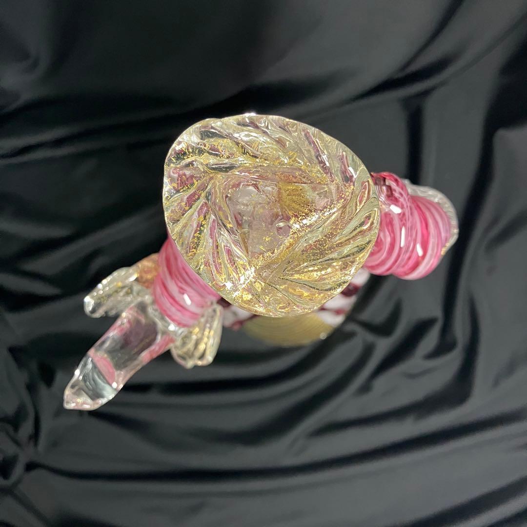 【匿名配送/希少】ベネチアングラス/ムラーノ/金彩/大型フィギュリン/工芸品