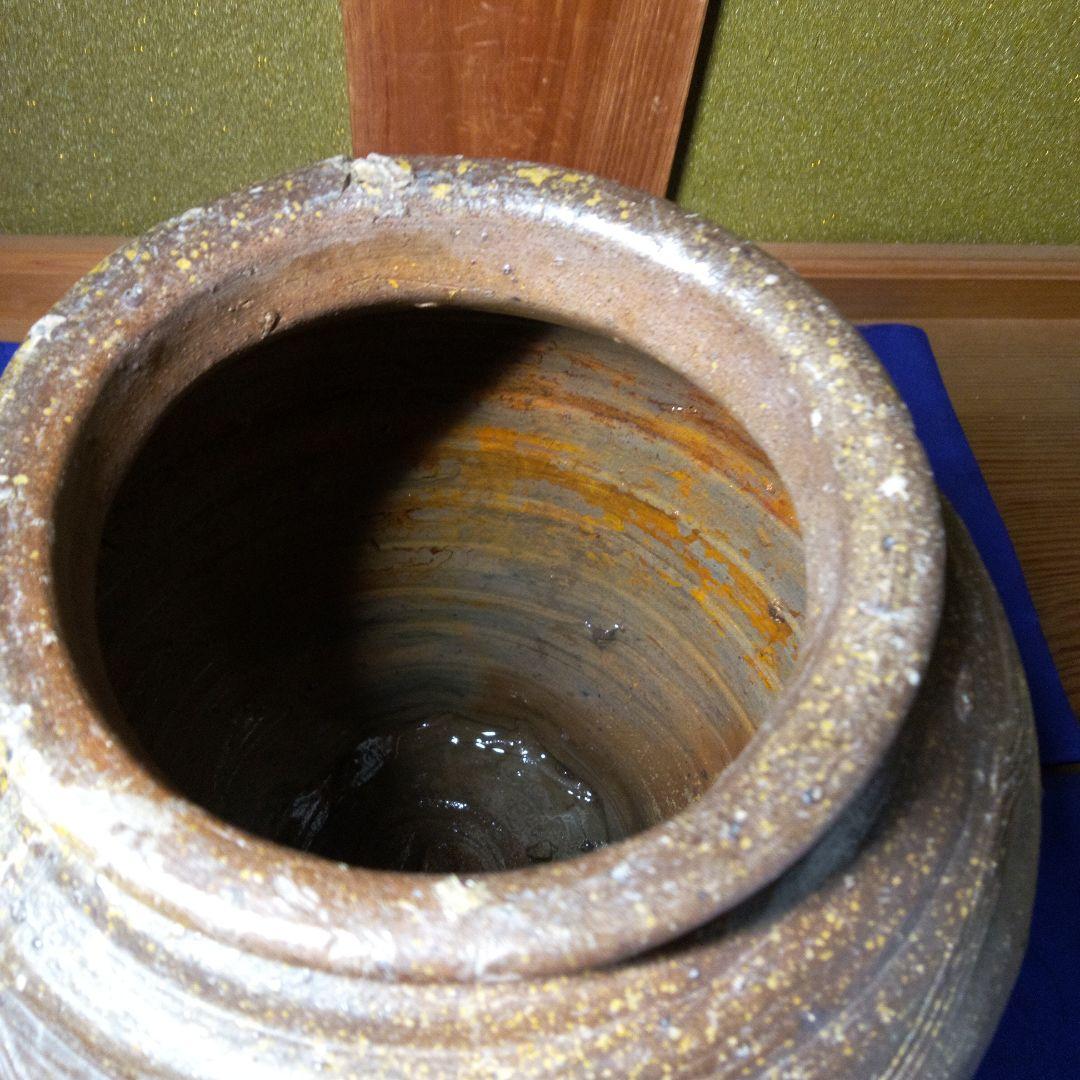 古備前室町時代波状紋茶壺