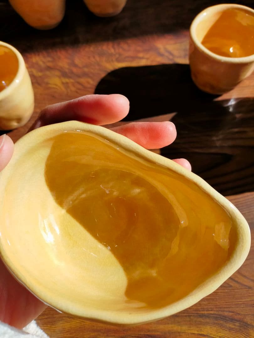 二六焼　茶器三ツ揃　蟹　松柏庵　佐々木二六　煎茶道具