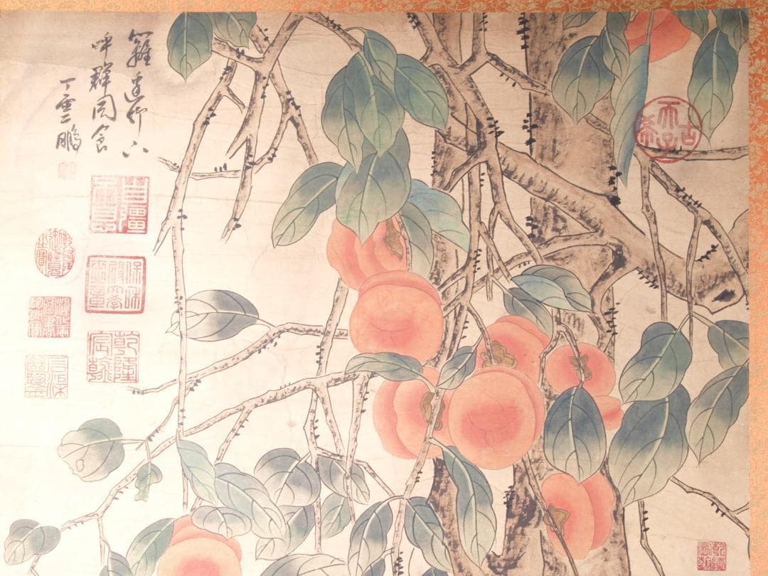 【骨董掛け軸 中国五代荆浩　 肉筆保證 　掛け軸　古美術 AK948A12-3