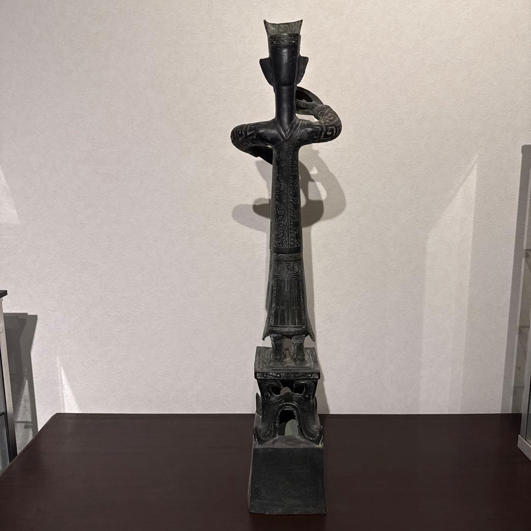 三星堆 青銅人物像 高さ74cm