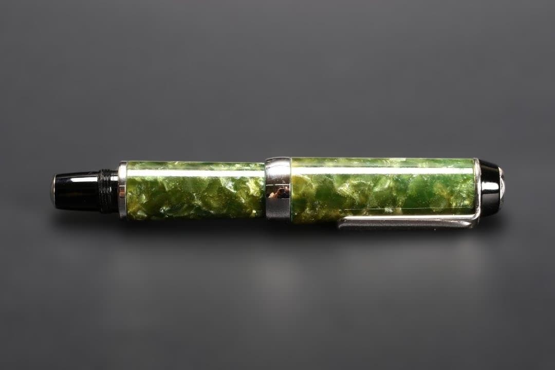 IRIDIUM POINT GERMANY 万年筆 グリーンマーブル 金属トリム