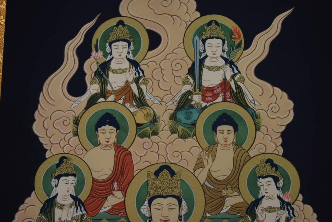 【真作】／雅鳳/十三佛図/掛軸☆宝船☆Ｑ‐88　J