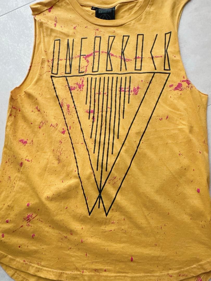 希少 ONE OK ROCK 渚園 タンクトップ ツアー イエロー S 大きめ