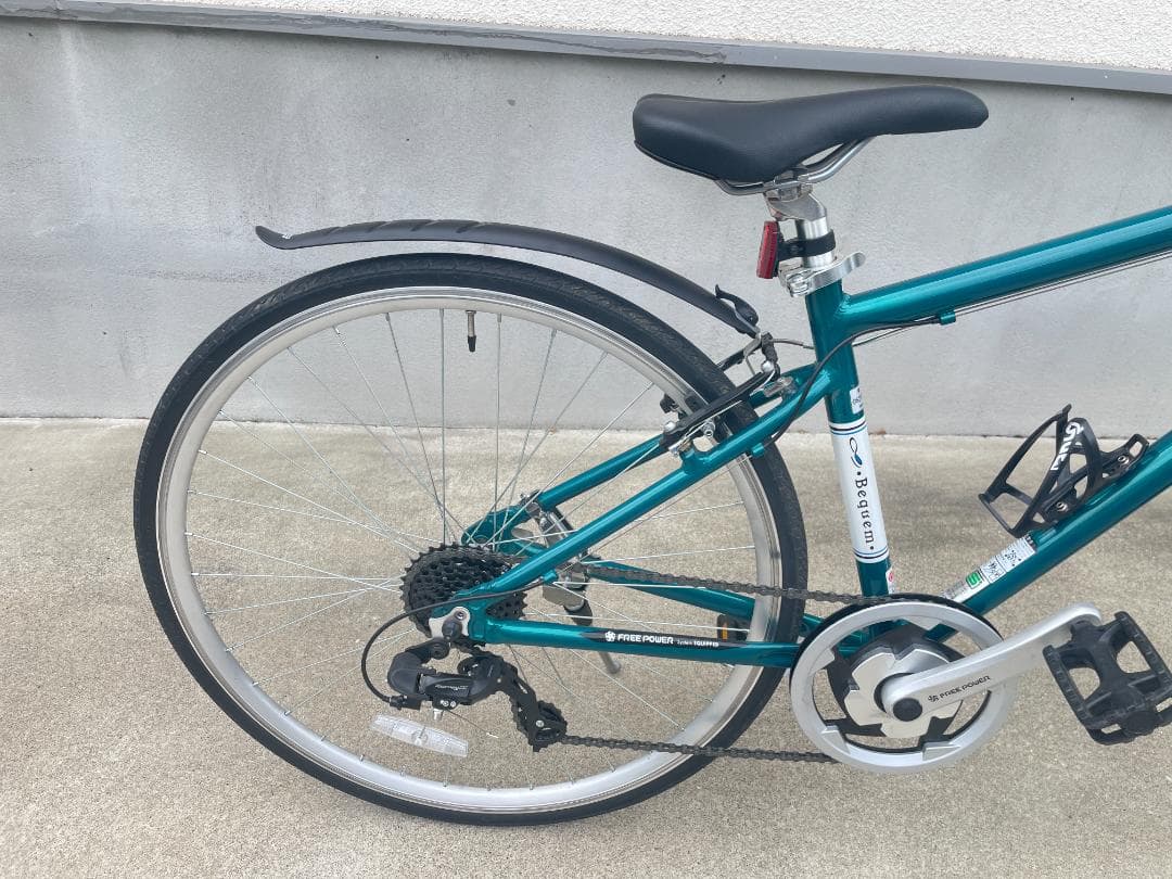 ★購入後２年クロスバイク　一部アルミ製軽いフレーム 8多段ギア OSCサイクル製