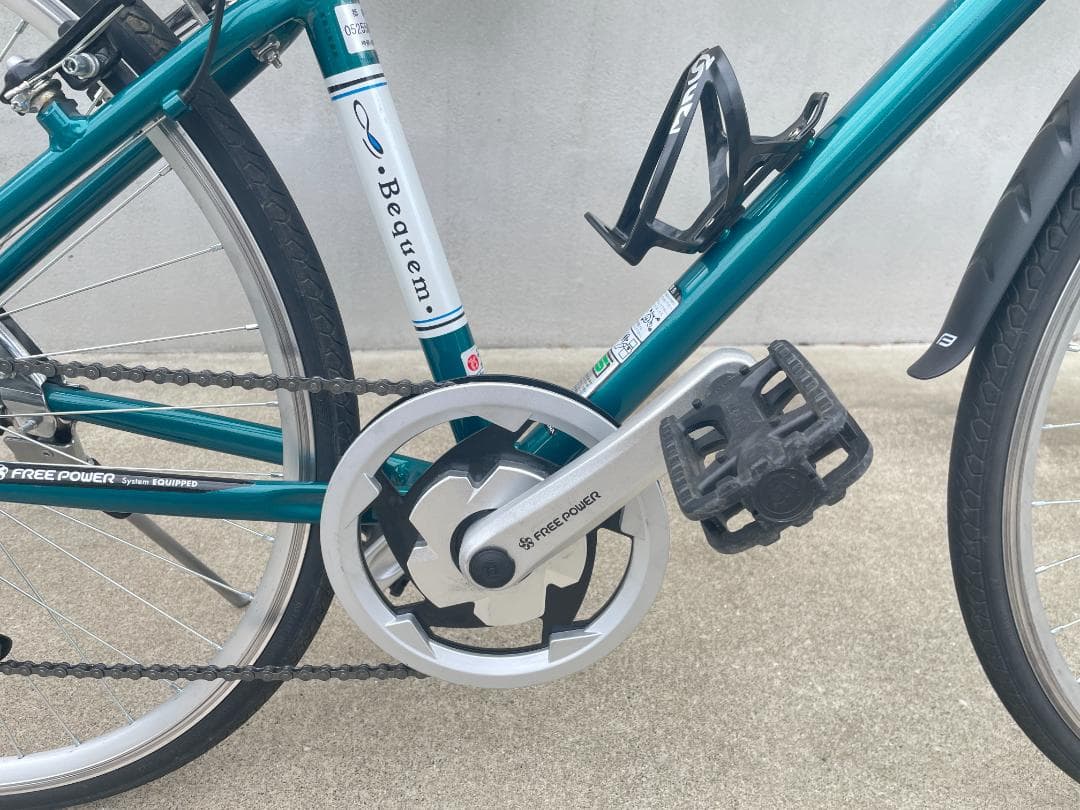 ★購入後２年クロスバイク　一部アルミ製軽いフレーム 8多段ギア OSCサイクル製