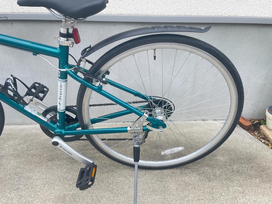 ★購入後２年クロスバイク　一部アルミ製軽いフレーム 8多段ギア OSCサイクル製