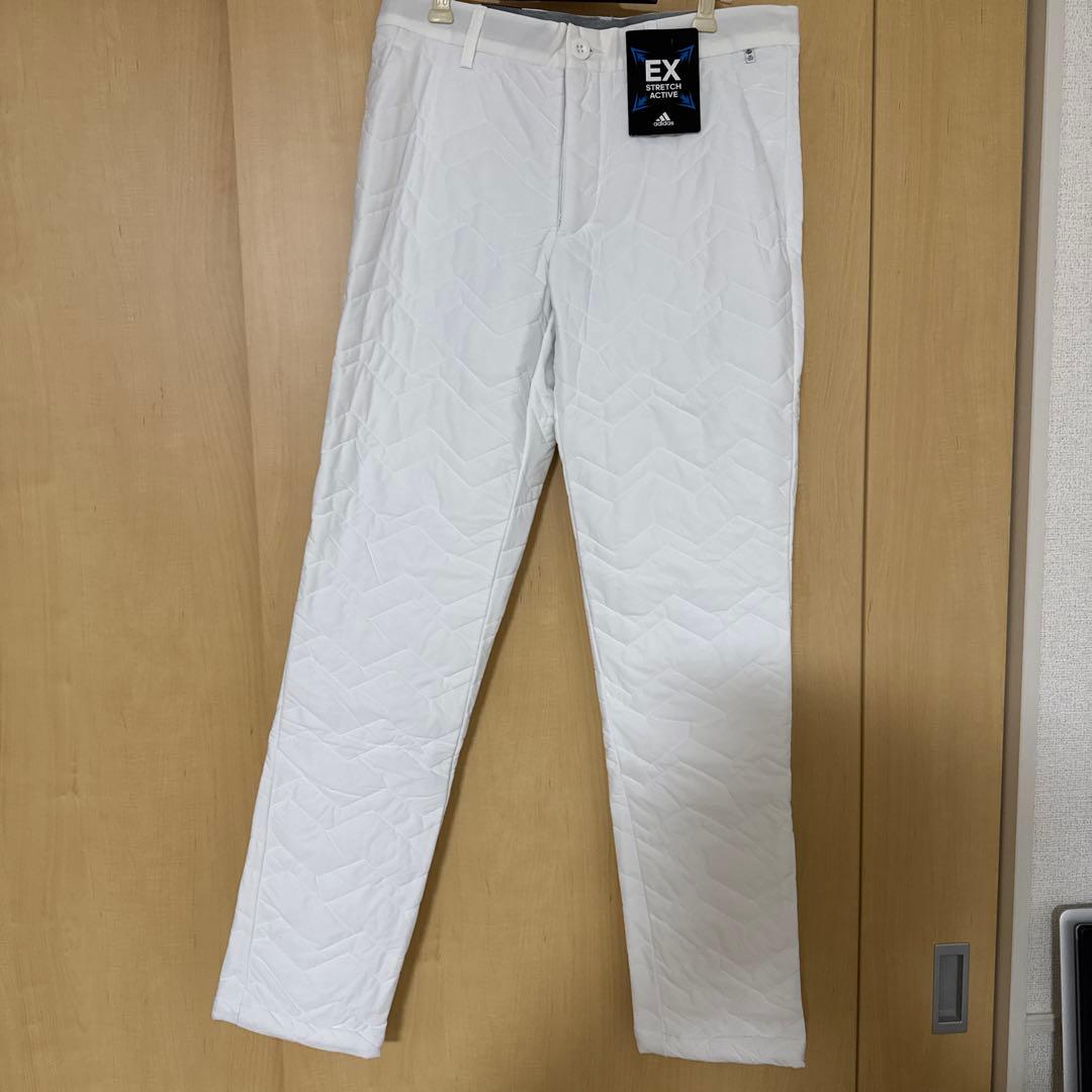 新品未使用　adidas 中綿保温　ホワイトパンツ