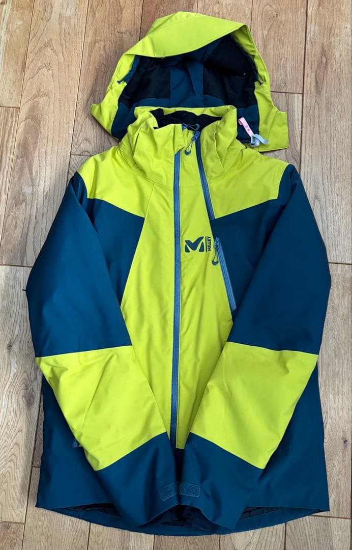 MILLETスキーウェア イエロー/ダークグレー 上下
