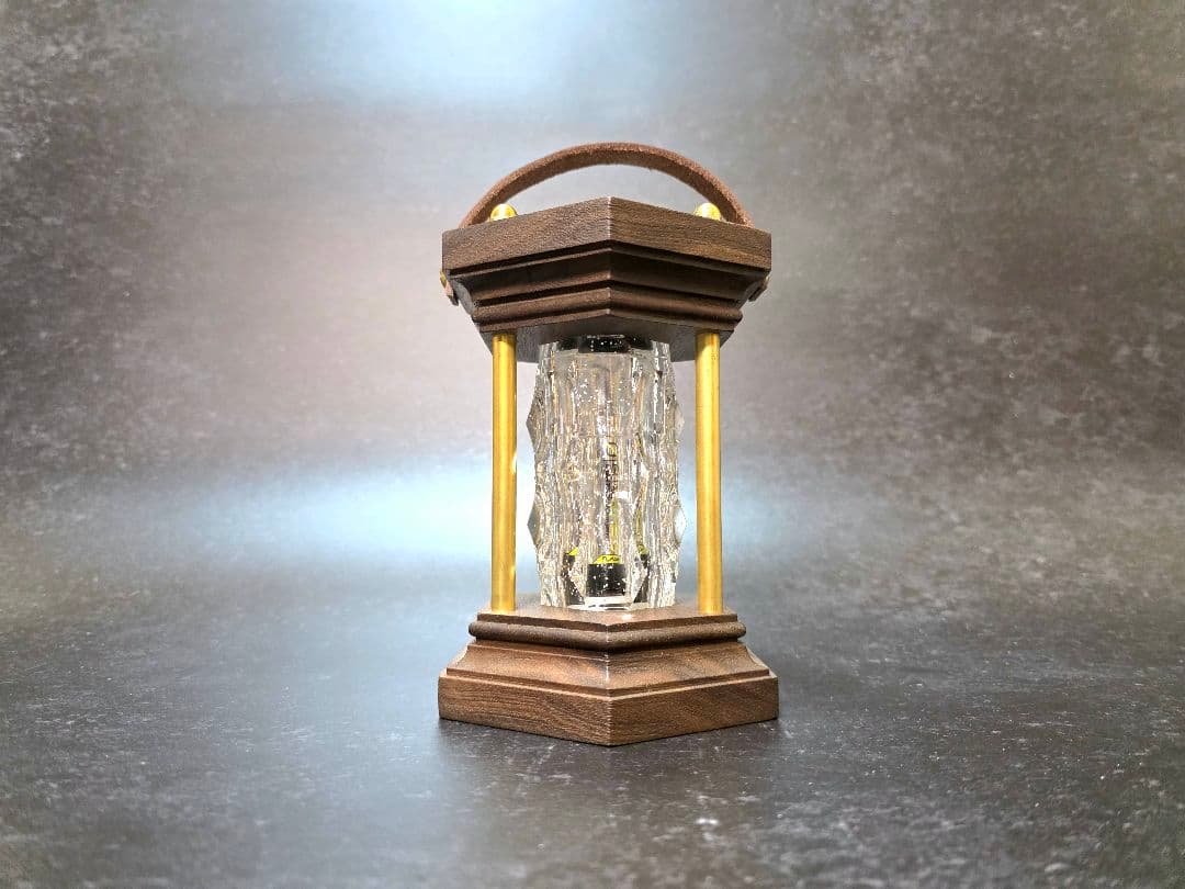 ゴールゼロ クリスタルシェード ウォールナット ルーカス ランタンシェード