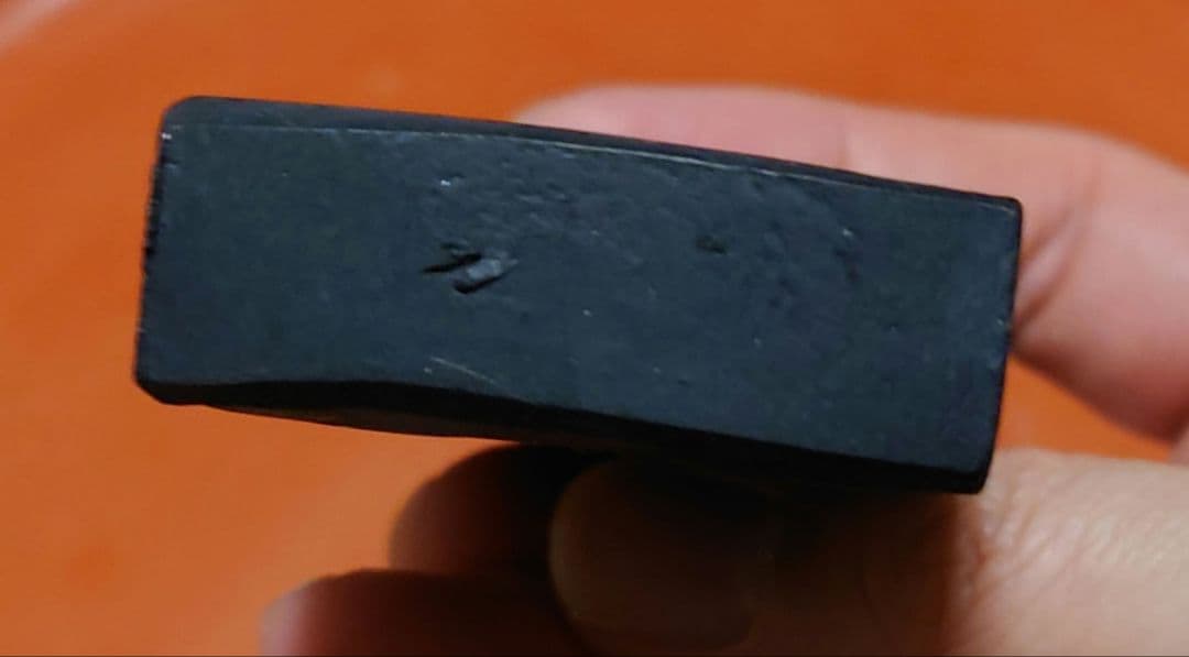 明治〜戦前墨　青墨　10丁型　龍清？　漱金　金巻　唐墨　147g